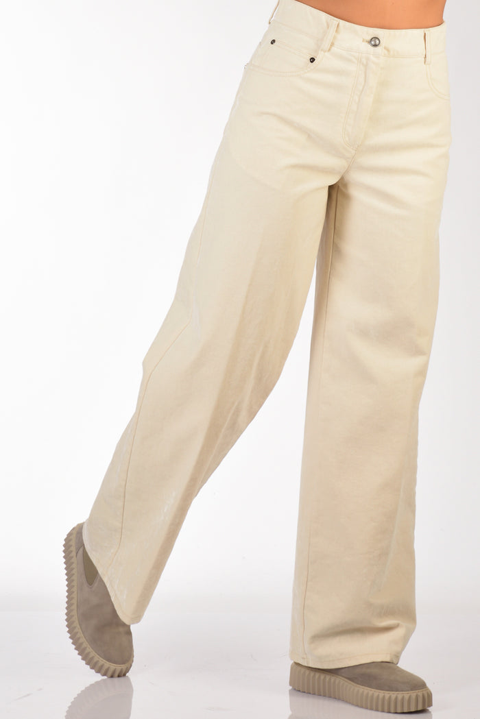 Forte Forte Pantalone Denim Bianco Naturale Donna - 5