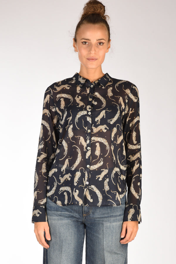 Forte Forte Camicia Stampata Blu/beige Chiaro Donna-2