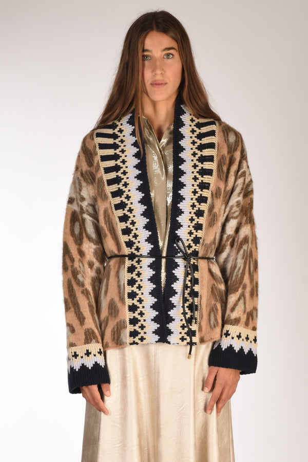 Forte Forte Cardigan Maglia Beige/nero/multicolore Donna-2