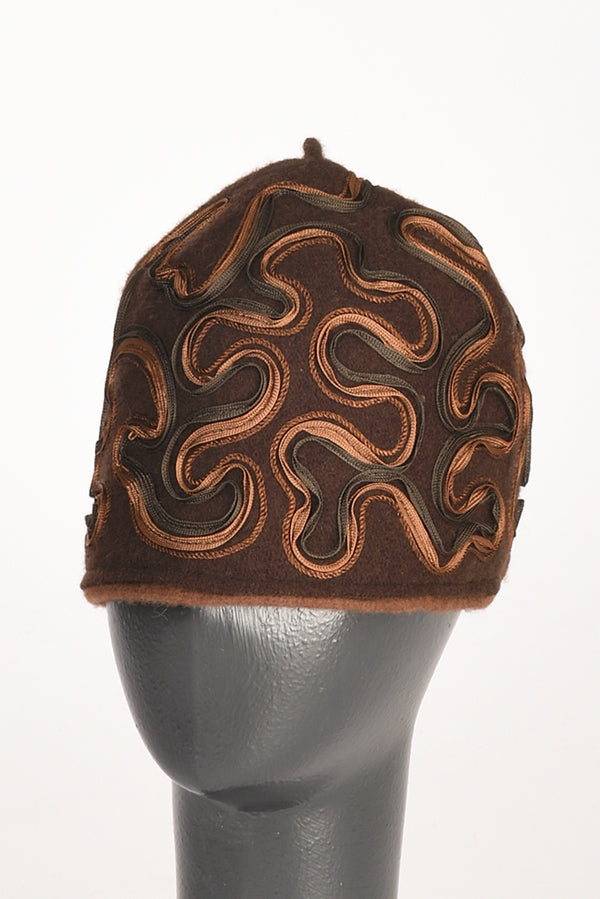Le Chapeau Cappello Decorato Marrone Donna-2