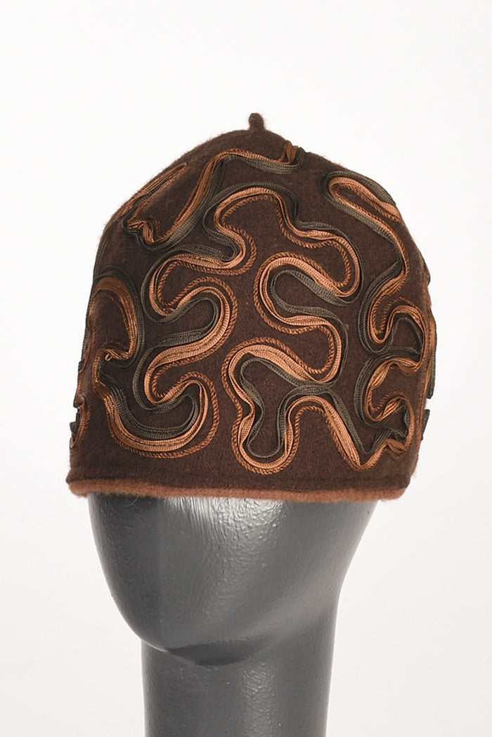 Le Chapeau Cappello Decorato Marrone Donna - 2