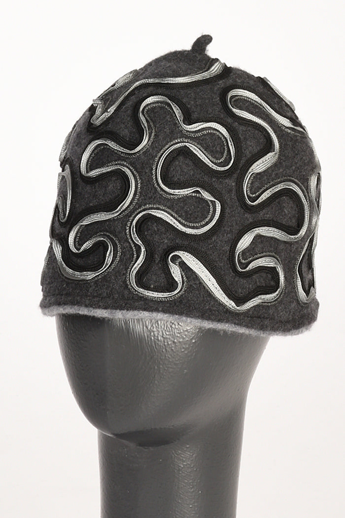 Le Chapeau Cappello Decorato Grigio Asfalto Donna - 1