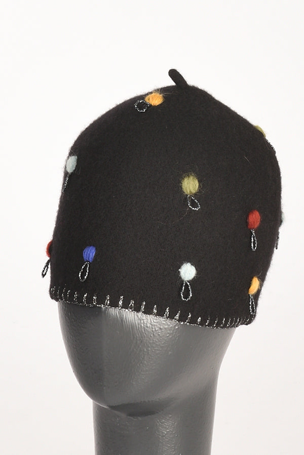 Le Chapeau Cappello Decorato Nero Donna