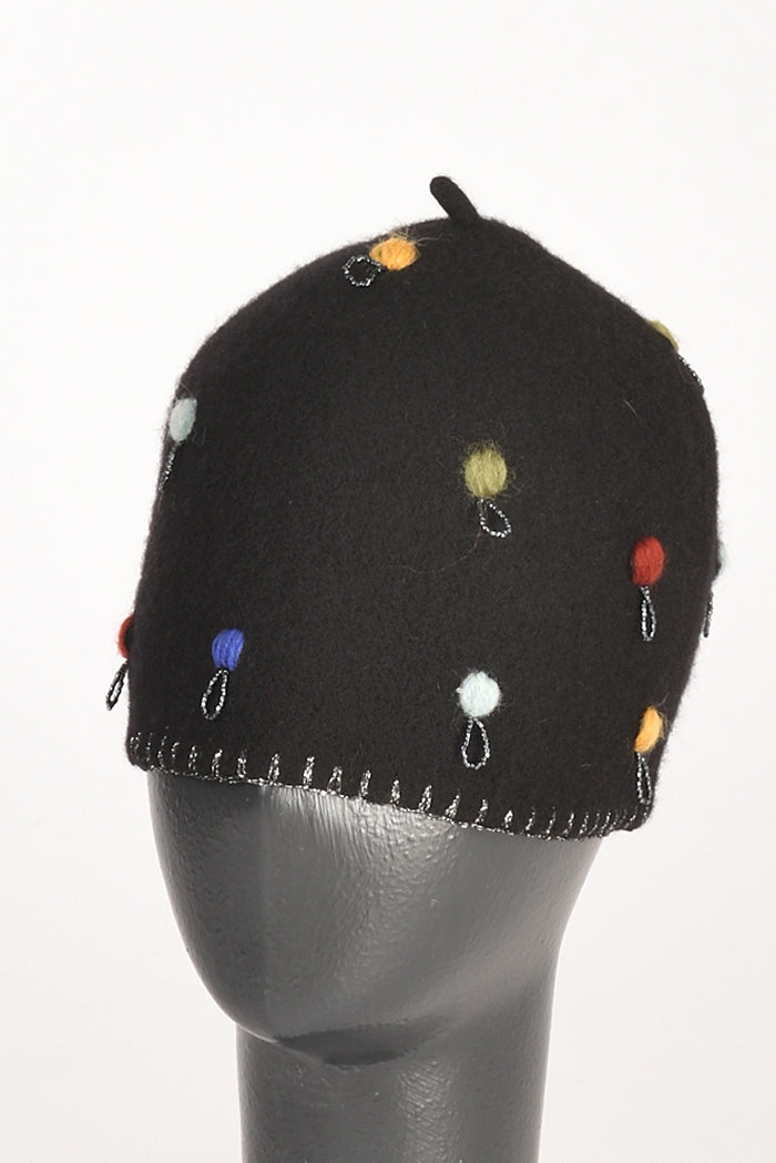 Le Chapeau Cappello Decorato Nero Donna - 1