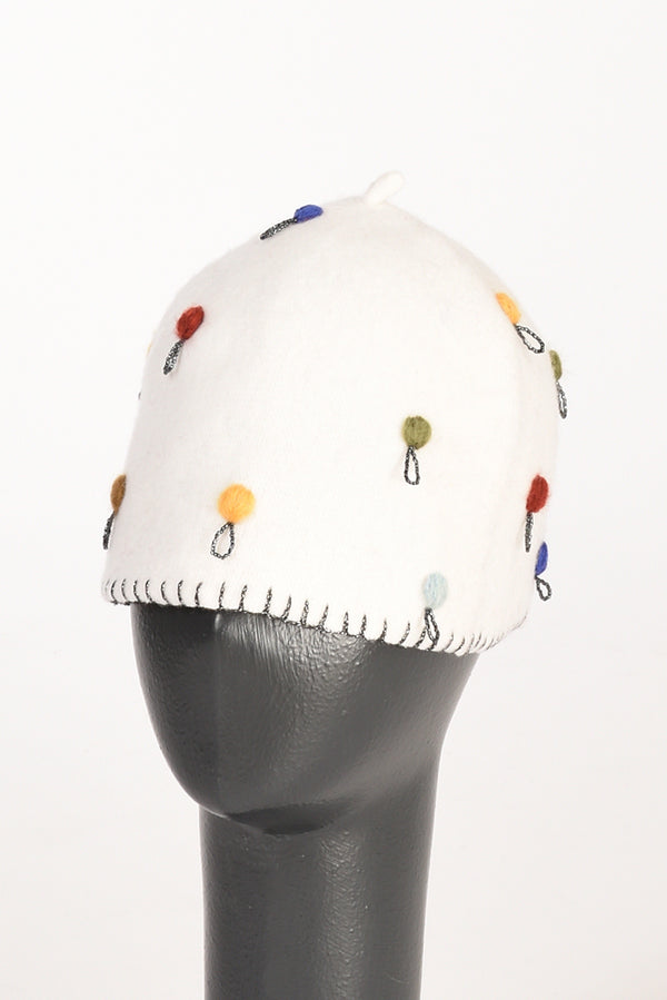 Le Chapeau Cappello Decorato Bianco Naturale Donna-2