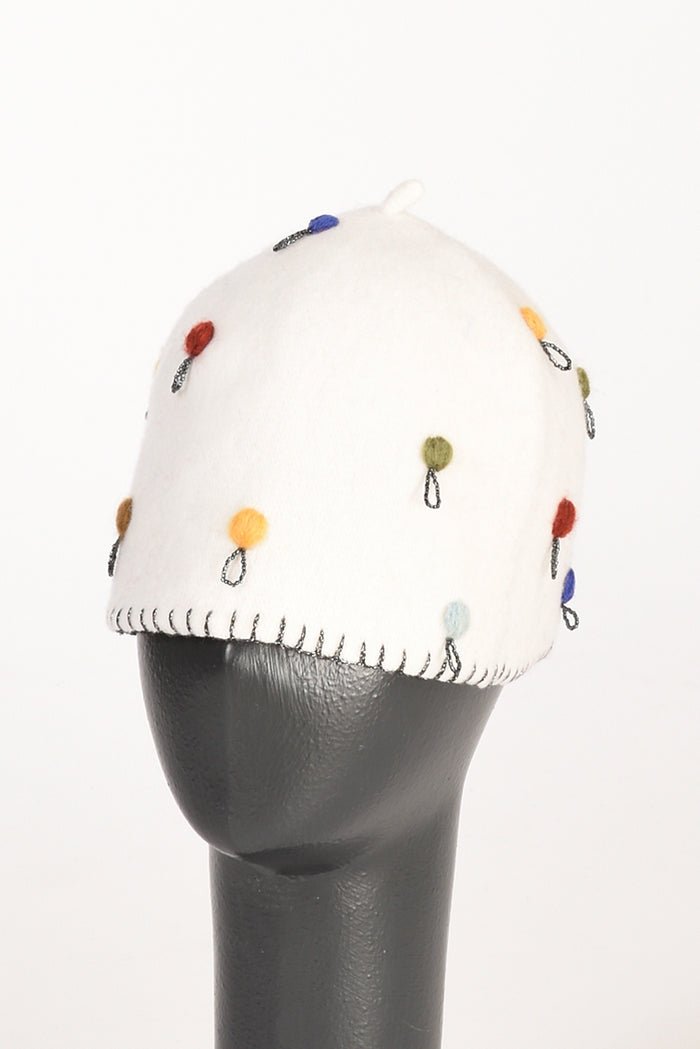 Le Chapeau Cappello Decorato Bianco Naturale Donna - 2