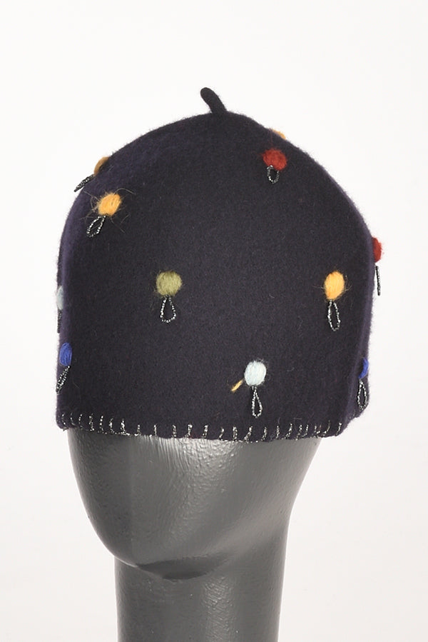 Le Chapeau Cappello Decorato Blu Donna-2