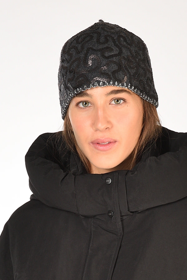 Le Chapeau Cappello Decorato Grigio/nero Donna
