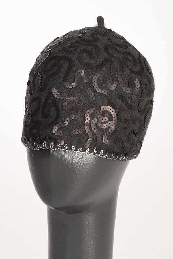 Le Chapeau Cappello Decorato Grigio/nero Donna