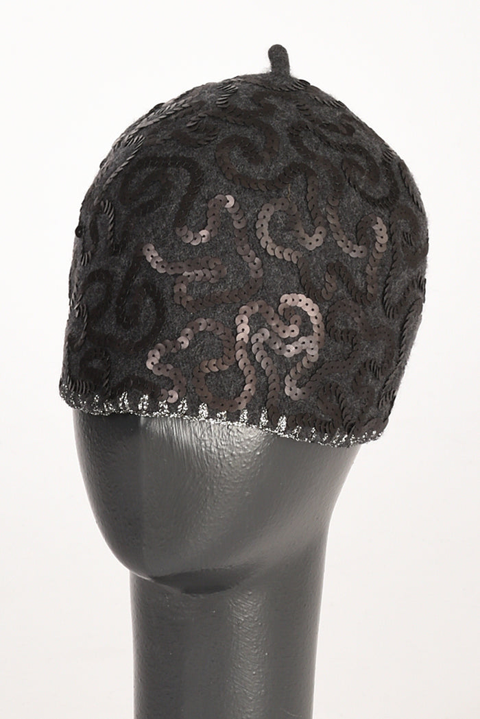 Le Chapeau Cappello Decorato Grigio/nero Donna - 1
