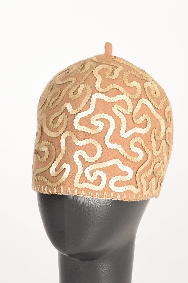 Le Chapeau Cappello Decorato Beige/oro Donna-2