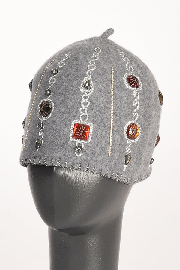 Le Chapeau Cappello Decorato Grigio Donna