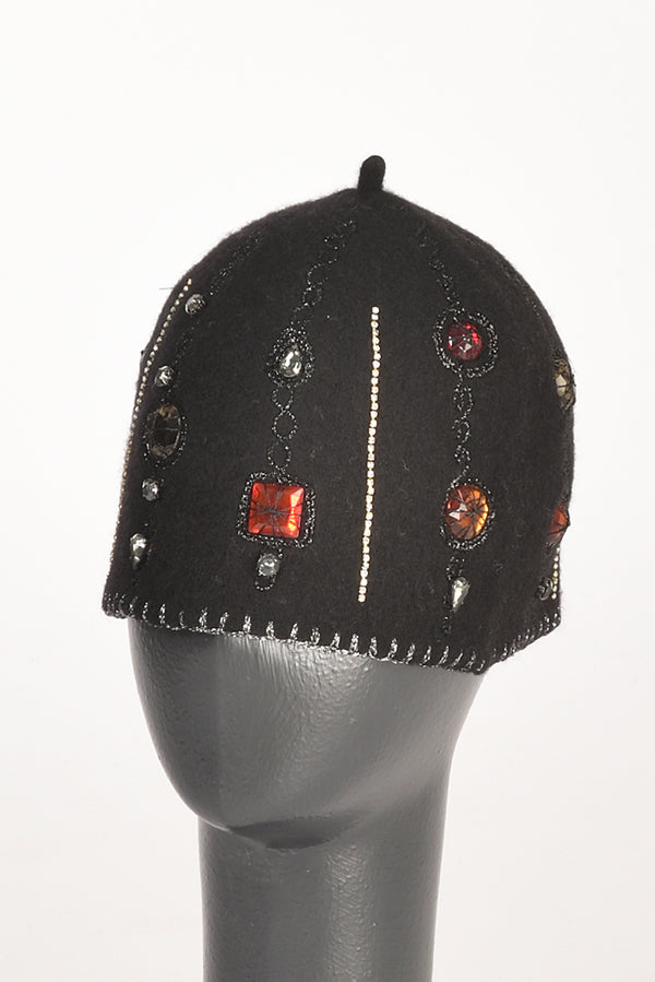Le Chapeau Cappello Decorato Nero Donna