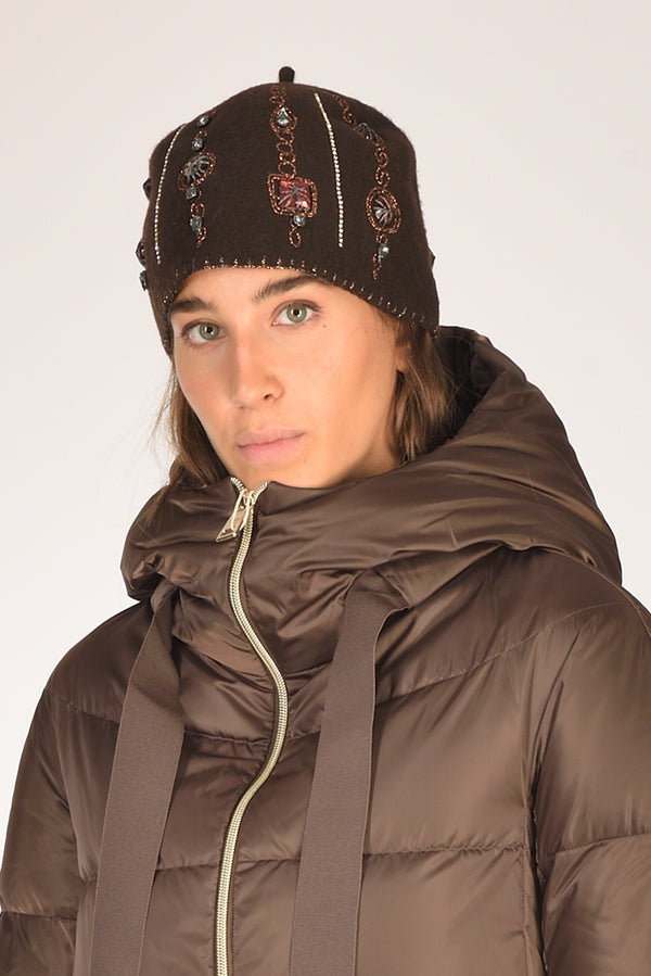 Le Chapeau Cappello Decorato Marrone Donna