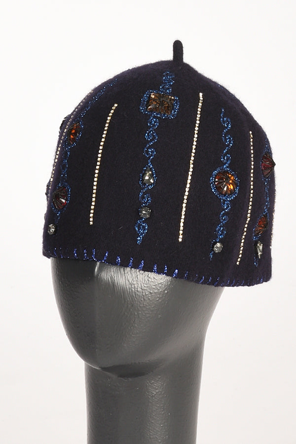 Le Chapeau Cappello Decorato Blu Donna-2