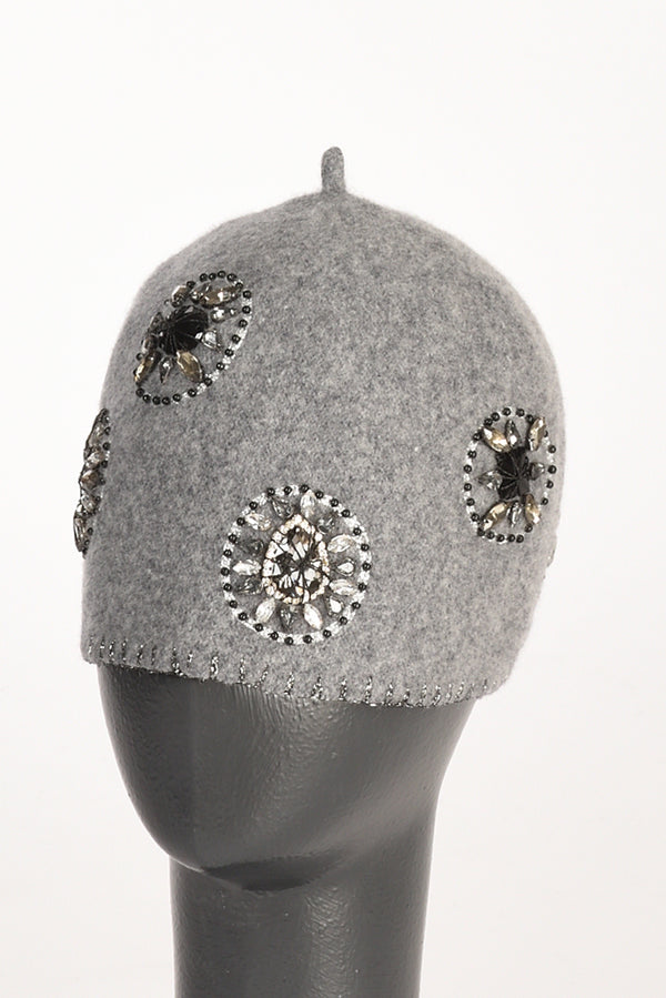 Le Chapeau Cappello Decorato Grigio Donna