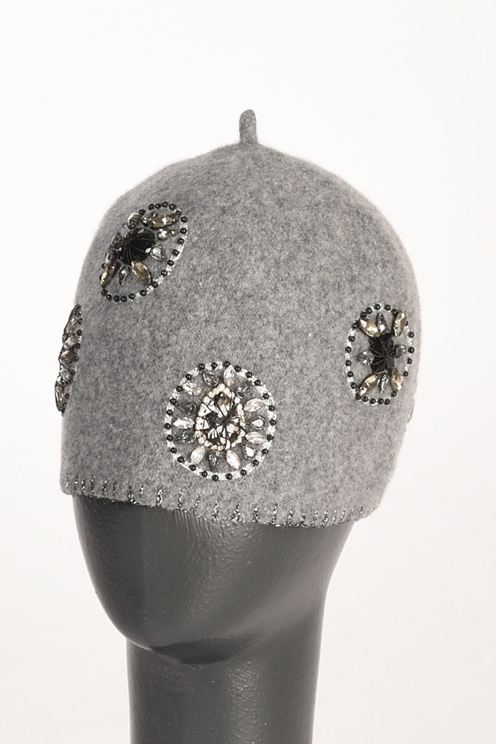 Le Chapeau Cappello Decorato Grigio Donna - 1