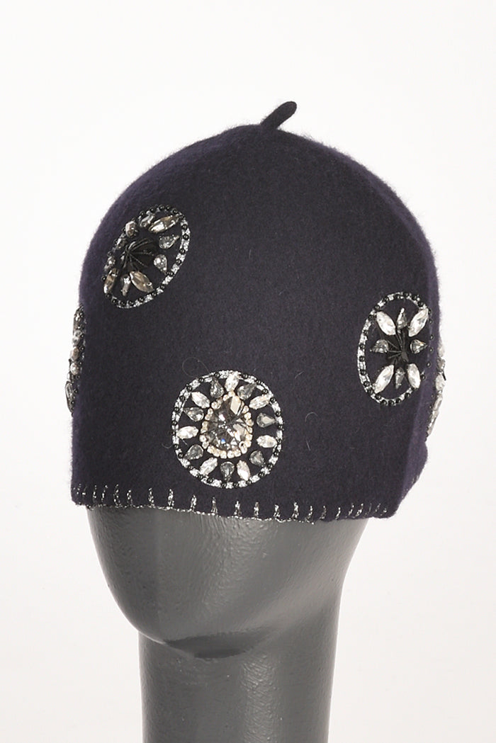 Le Chapeau Cappello Decorato Blu Donna - 1
