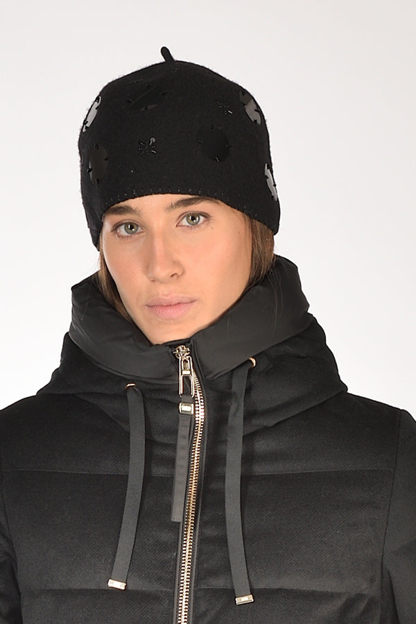 Le Chapeau Cappello Decorato Nero Donna