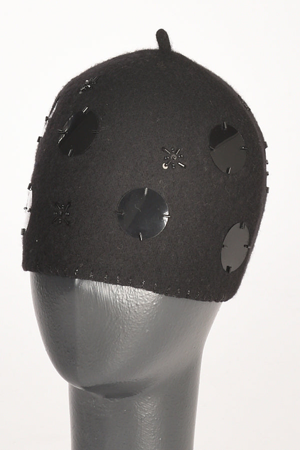 Le Chapeau Cappello Decorato Nero Donna