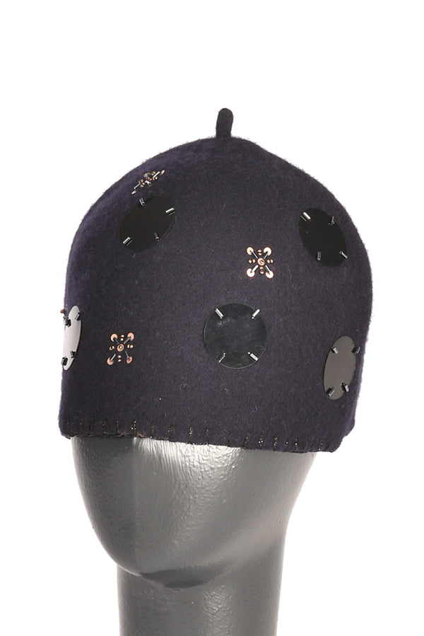 Le Chapeau Cappello Decorato Blu/nero Donna