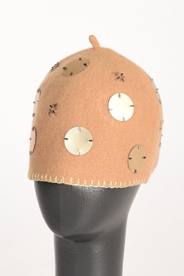 Le Chapeau Cappello Decorato Beige/oro Donna-2