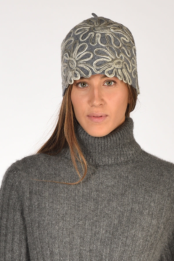Le Chapeau Cappello Decorato Grigio Donna