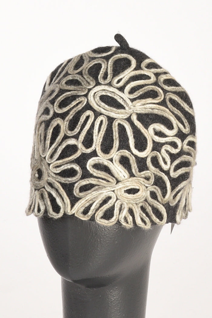 Le Chapeau Cappello Decorato Grigio Asfalto Donna - 1