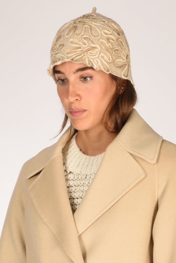 Le Chapeau Cappello Decorato Beige Donna