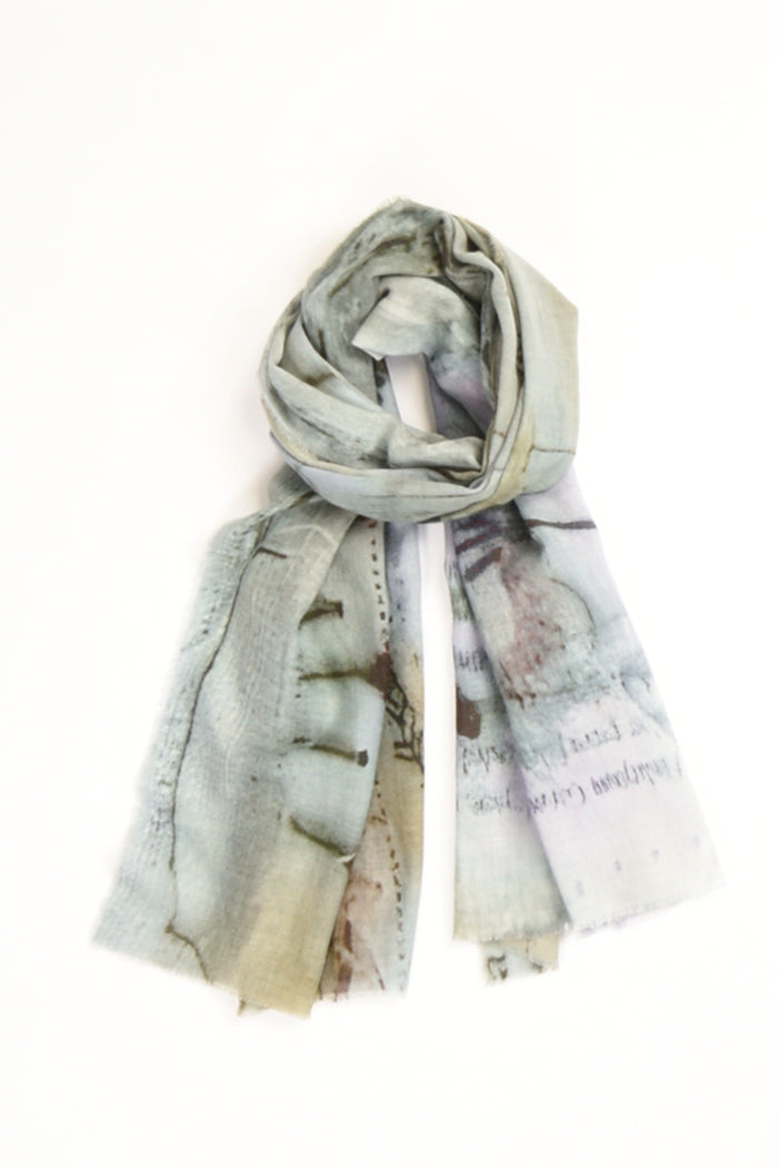 Jaipur Oro Sciarpa Stampata Grigio/azzurro Donna - 3