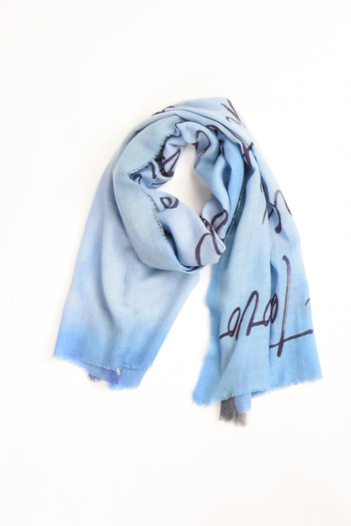 Jaipur Oro Sciarpa Stampata Azzurro Donna - 3