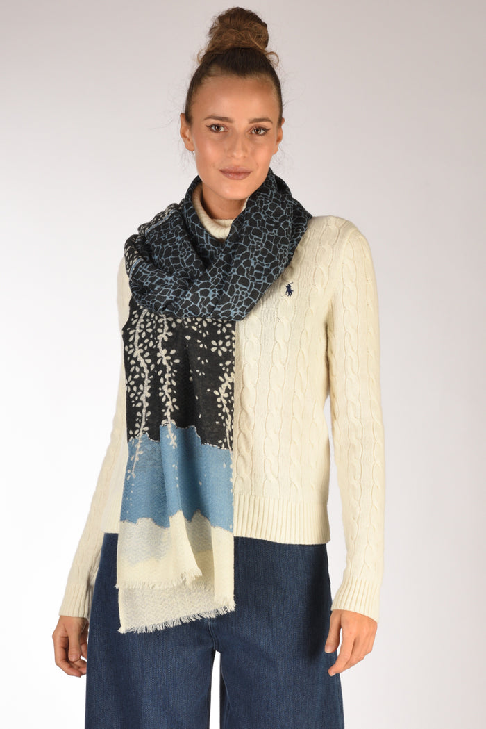 Pyaar Sciarpa Stampata Blu/azzurro Donna - 1