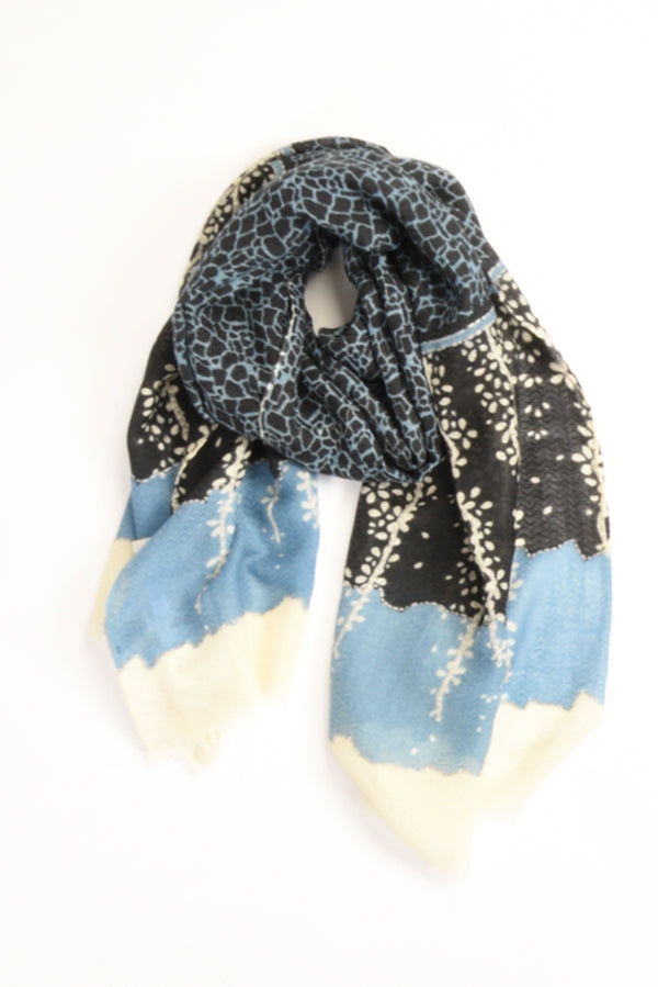 Pyaar Sciarpa Stampata Blu/azzurro Donna-2