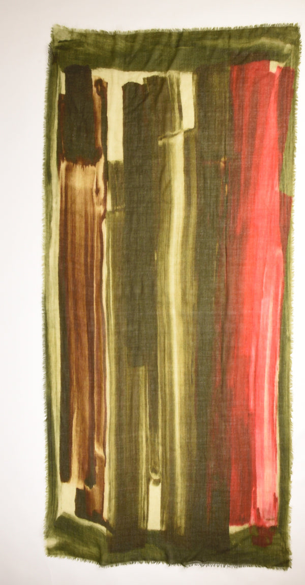 Suvira Sciarpa Stampata Verde/multicolor Donna