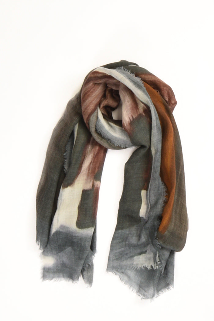 Suvira Sciarpa Stampata Grigio/multicolor Donna - 3