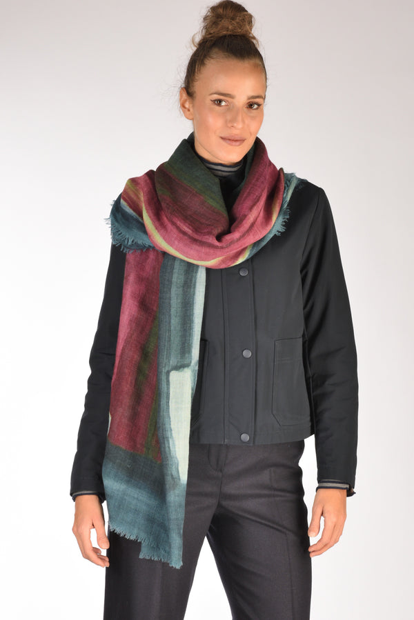 Suvira Sciarpa Stampata Blu/azzurro/multicolor Donna