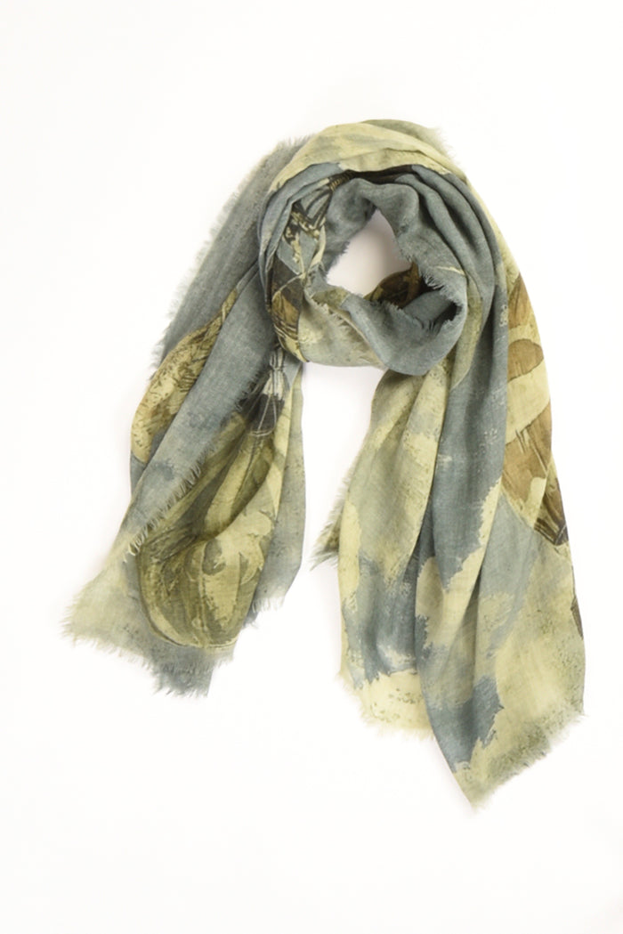 Suvira Sciarpa Stampata Verde/grigio Donna - 3