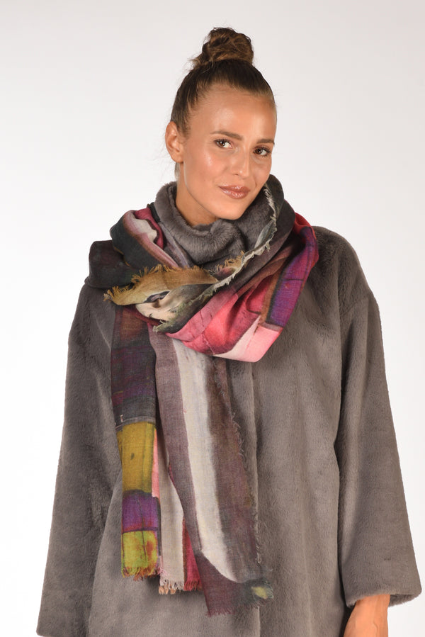 Suvira Sciarpa Stampata Multicolor Donna