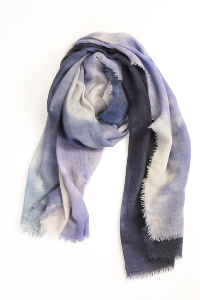 Suvira Sciarpa Stampata Azzurro/viola Donna - 3