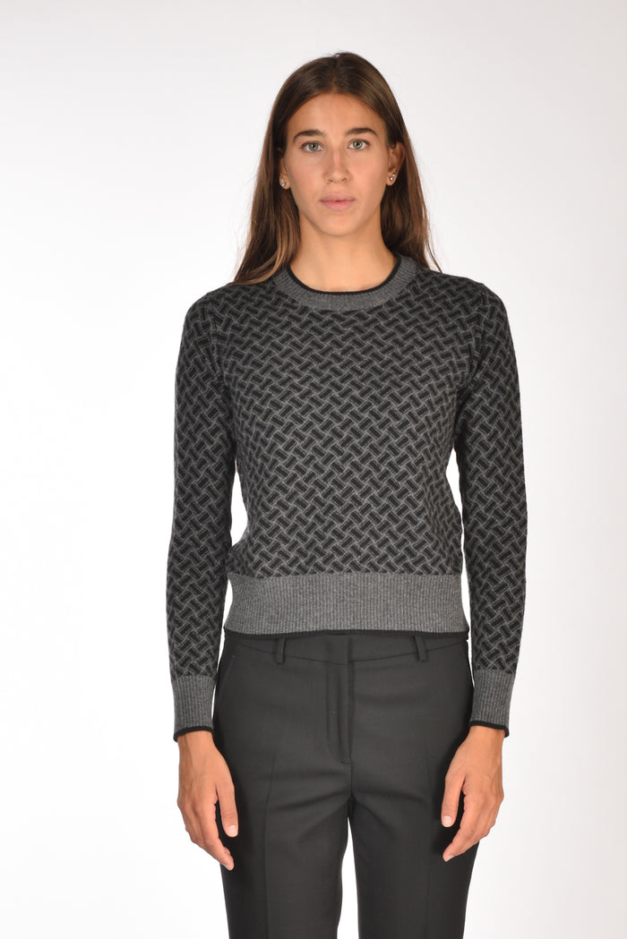 Drumohr Maglia Biscottino Grigio/nero Donna - 2