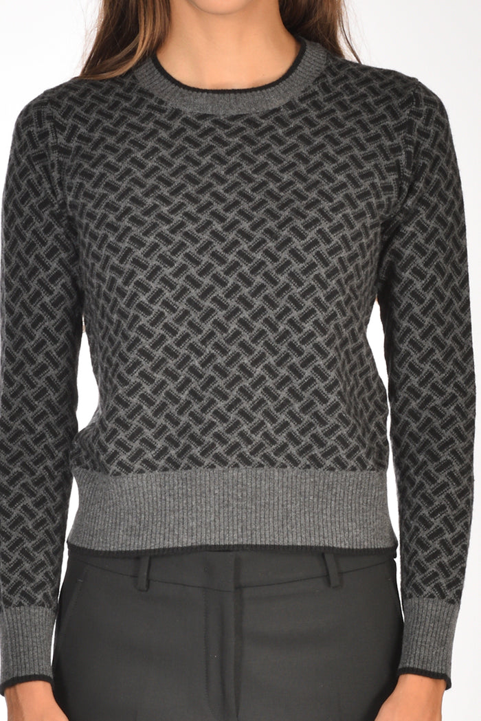 Drumohr Maglia Biscottino Grigio/nero Donna - 3