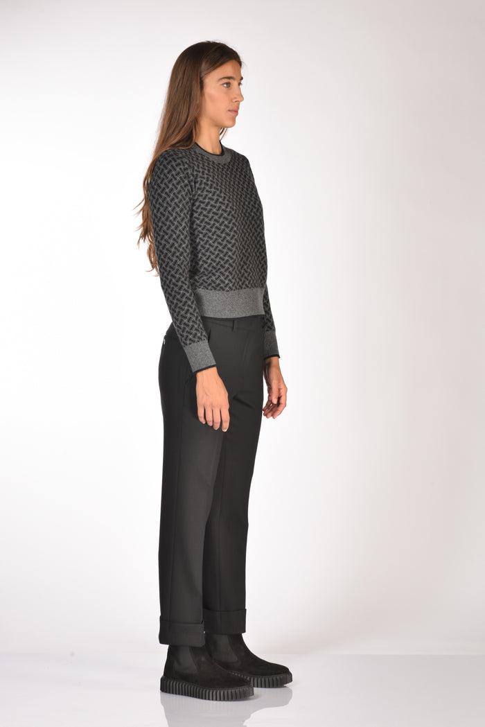 Drumohr Maglia Biscottino Grigio/nero Donna - 4