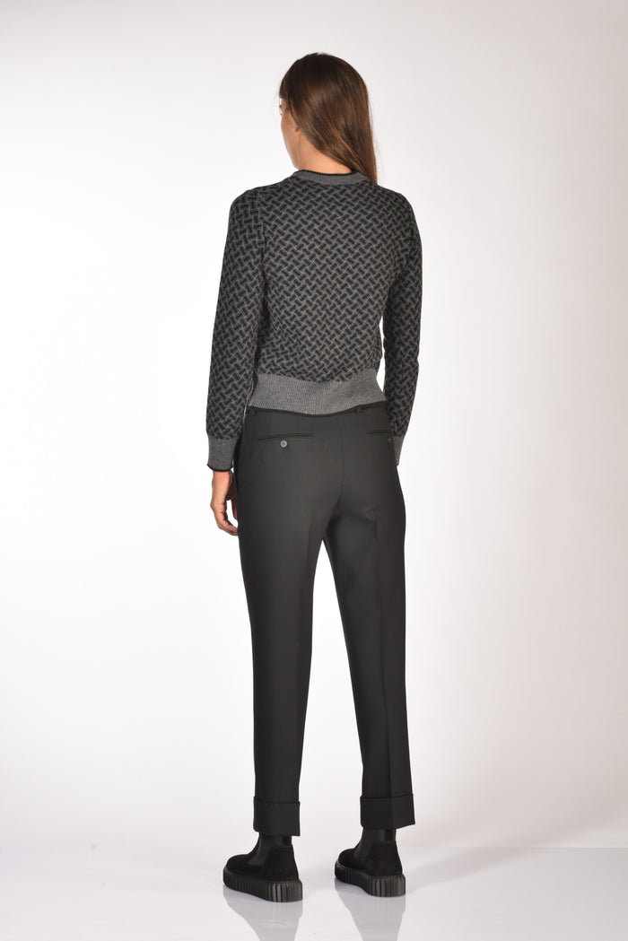 Drumohr Maglia Biscottino Grigio/nero Donna - 5