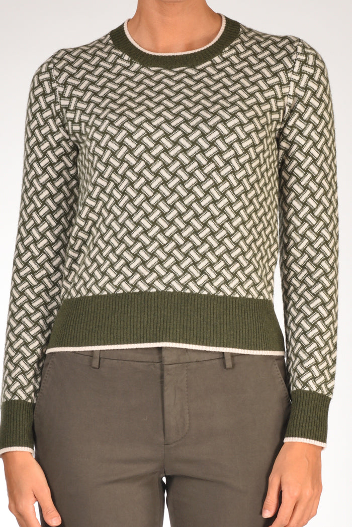 Drumohr Maglia Biscottino Verde/beige Donna - 3