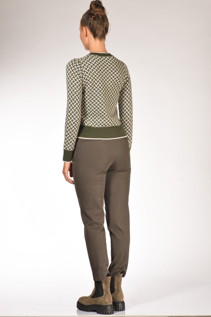 Drumohr Maglia Biscottino Verde/beige Donna - 5