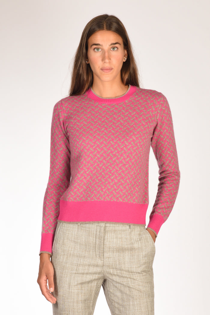 Drumohr Maglia Biscottino Fucsia/beige Donna - 1