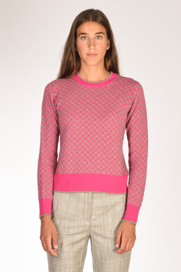 Drumohr Maglia Biscottino Fucsia/beige Donna-2