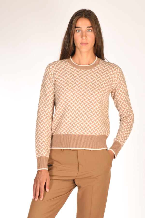 Drumohr Maglia Biscottino Beige Scuro/beige Chiaro Donna