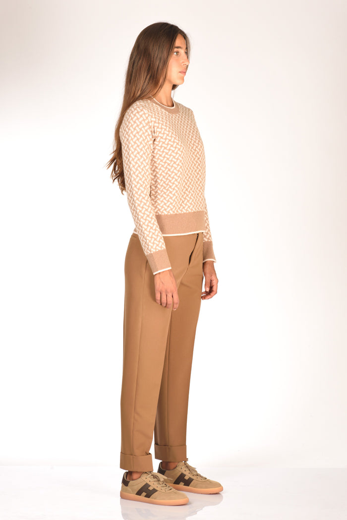 Drumohr Maglia Biscottino Beige Scuro/beige Chiaro Donna - 4