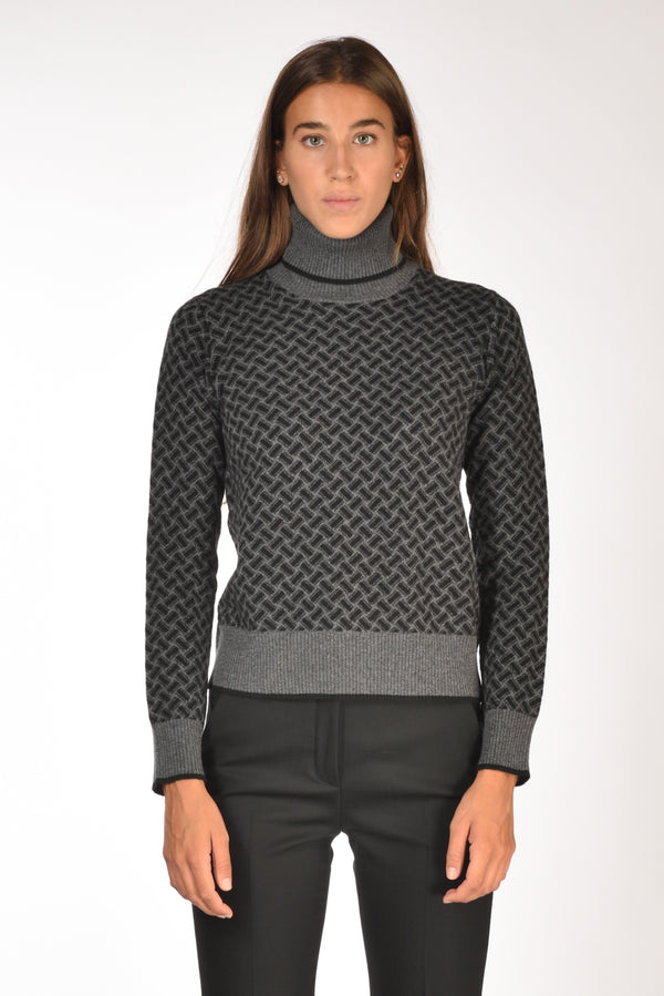 Drumohr Maglia Biscottino Grigio/nero Donna-2